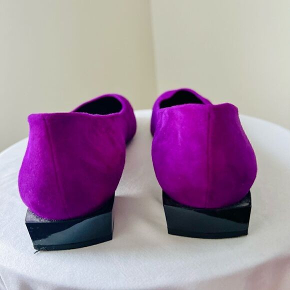 DELMAN GORGEOUS LEATHER SHOES WITH PURPLE SUEDE SIZE 8.5 - Picture 5 of 8
